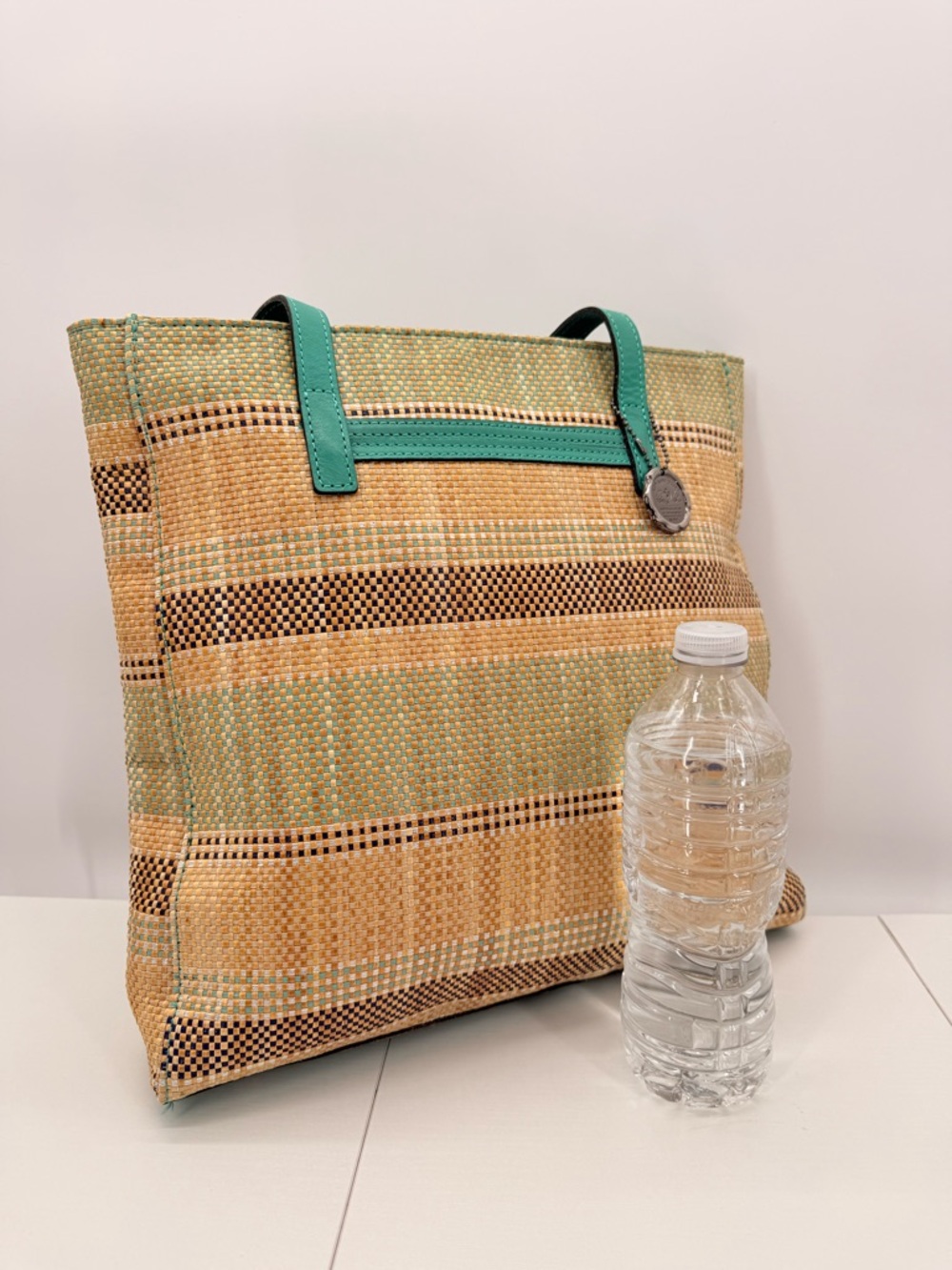 PATRICIA NASH Woven Straw Leather Tote Shoulder Bag Boho Large Summer - Picture 4 of 8